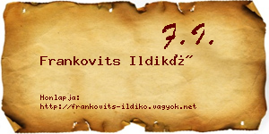 Frankovits Ildikó névjegykártya