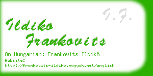 ildiko frankovits business card